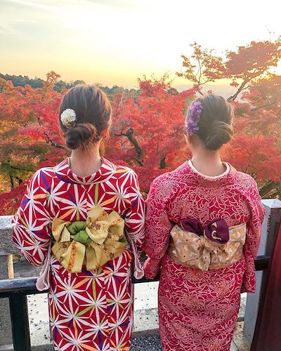 清水寺に着物で観光