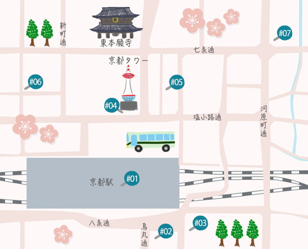 京都车站周边地图